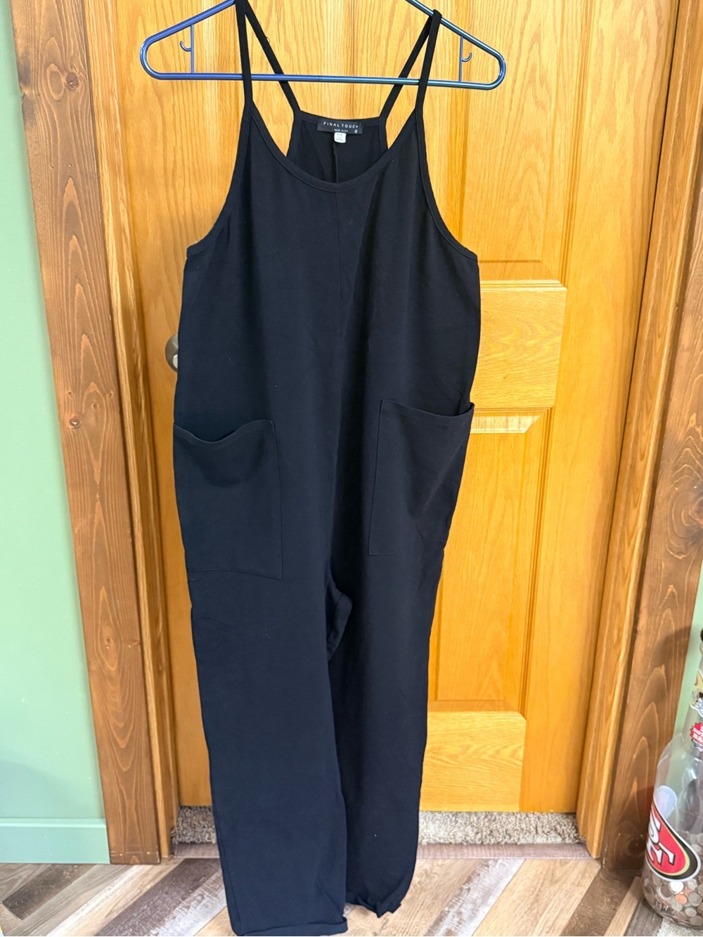 Final Touch Black Sleeveless Pocket Jumpsuit - NWOT